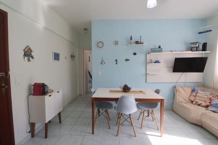 Sala de apartamento para alugar com 1 quarto, 58m² em Jardim Tres Marias, Guarujá