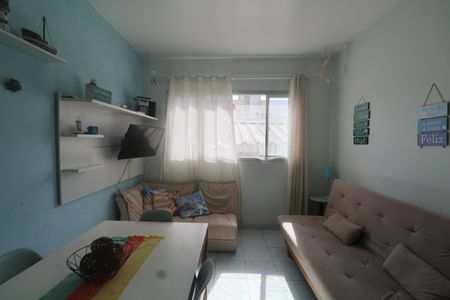 Sala de apartamento para alugar com 1 quarto, 58m² em Jardim Tres Marias, Guarujá