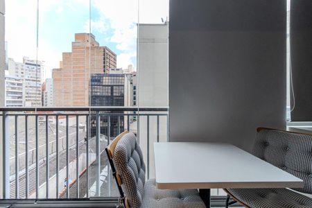 Varanda de kitnet/studio à venda com 1 quarto, 34m² em República, São Paulo