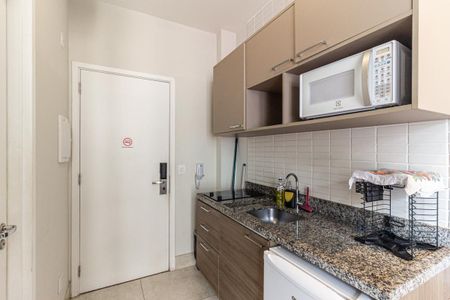Cozinha de kitnet/studio para alugar com 1 quarto, 22m² em Centro Histórico de São Paulo, São Paulo
