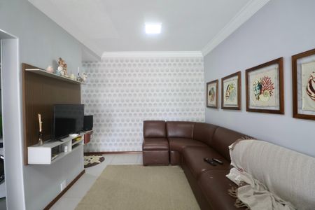 Sala de apartamento para alugar com 2 quartos, 74m² em Morro do Maluf, Guarujá