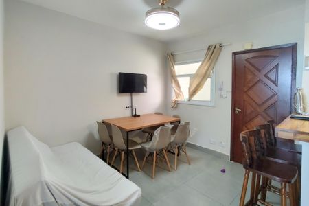 Sala de apartamento para alugar com 1 quarto, 52m² em Guilhermina, Praia Grande