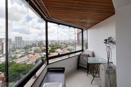 Varanda da Sala de apartamento à venda com 3 quartos, 198m² em Campo Belo, São Paulo