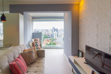 Sala de apartamento para alugar com 2 quartos, 53m² em Chácara Santo Antônio (zona Sul), São Paulo