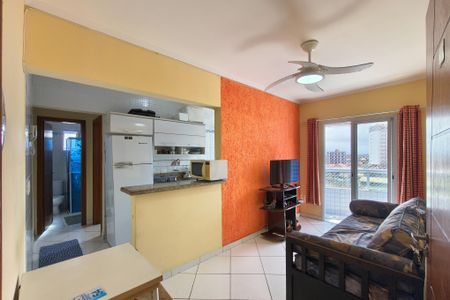 Sala/Cozinha de apartamento para alugar com 1 quarto, 55m² em Vila Caiçara, Praia Grande