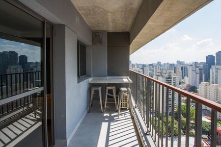 Varanda da Sala de apartamento para alugar com 1 quarto, 41m² em Santo Amaro, São Paulo