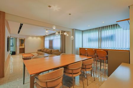 Sala de apartamento à venda com 3 quartos, 170m² em Belvedere, Belo Horizonte