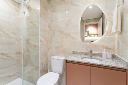 Studio para alugar com 25m², 1 quarto e sem vaga Studio para alugar com 25m², 1 quarto e sem vagaBanheiro