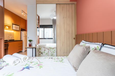 Studio para alugar com 25m², 1 quarto e sem vaga Studio para alugar com 25m², 1 quarto e sem vagaQuarto