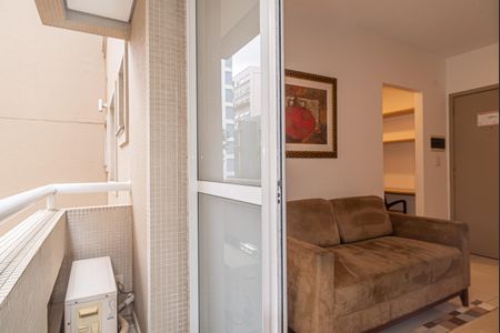 Varanda da Sala de apartamento para alugar com 1 quarto, 30m² em Bela Vista, São Paulo