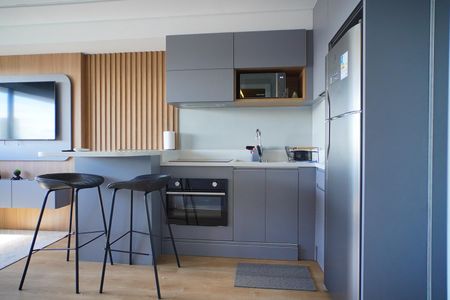 Cozinha  de apartamento à venda com 1 quarto, 32m² em Rio Branco, Porto Alegre