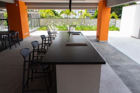 Apartamento para alugar com 50m², 1 quarto e 1 vagaÁREA COMUM - CHURRASQUEIRA