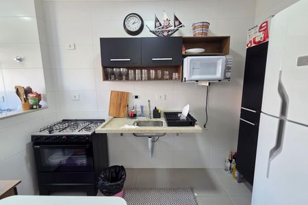 Cozinha de apartamento para alugar com 1 quarto, 56m² em Aviação, Praia Grande