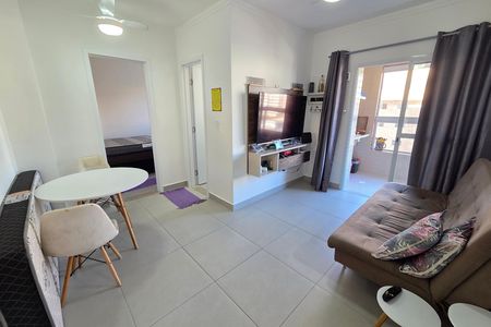 Sala de apartamento para alugar com 1 quarto, 56m² em Aviação, Praia Grande