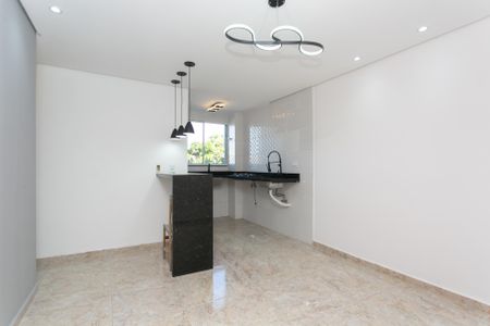 Sala / Cozinha  de apartamento para alugar com 2 quartos, 40m² em Vila Campanela, São Paulo