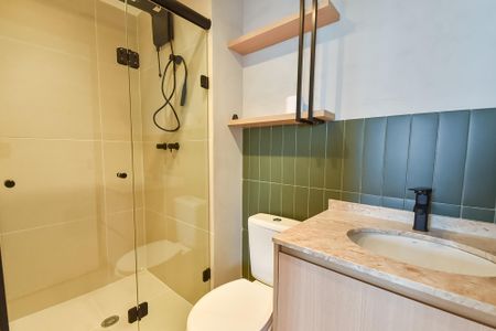 Studio para alugar com 27m², 1 quarto e sem vaga Studio para alugar com 27m², 1 quarto e sem vagaBanheiro