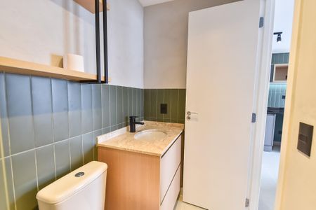 Studio para alugar com 27m², 1 quarto e sem vaga Studio para alugar com 27m², 1 quarto e sem vagaBanheiro