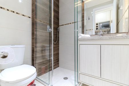 Banheiro de kitnet/studio para alugar com 1 quarto, 22m² em Centro Histórico de São Paulo, São Paulo