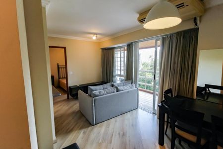 Apartamento para alugar com 49m², 1 quarto e 2 vagasSala