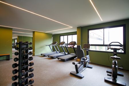 Studio para alugar com 24m², 1 quarto e sem vaga Studio para alugar com 24m², 1 quarto e sem vagaÁrea Comum - Academia