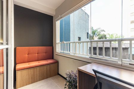 Varanda do Studio de kitnet/studio para alugar com 1 quarto, 33m² em Campos Elíseos, São Paulo