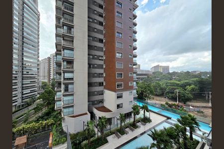 Vista da Varanda de apartamento à venda com 2 quartos, 77m² em Indianópolis, São Paulo
