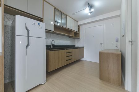 Cozinha de kitnet/studio à venda com 1 quarto, 27m² em Brooklin, São Paulo