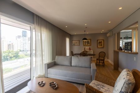 Apartamento para alugar com 90m², 1 quarto e 2 vagasSala