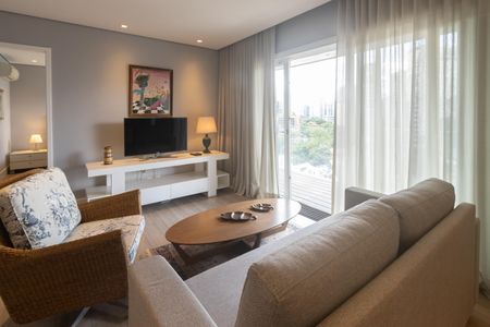 Apartamento para alugar com 90m², 1 quarto e 2 vagasSala