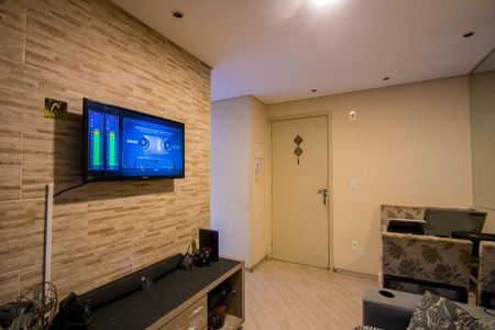 Sala de apartamento à venda com 1 quarto, 52m² em Parque Sao Vicente, Santo André
