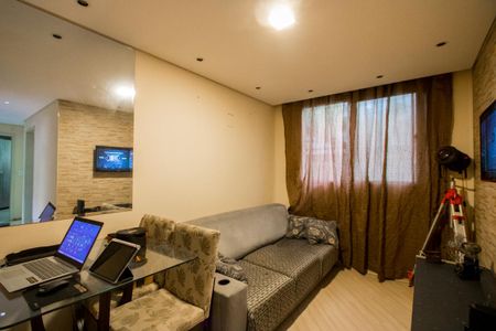 Sala de apartamento à venda com 1 quarto, 52m² em Parque Sao Vicente, Santo André