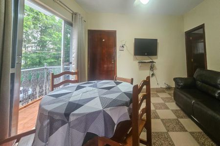 Sala de apartamento para alugar com 1 quarto, 65m² em Vila Julia, Guarujá