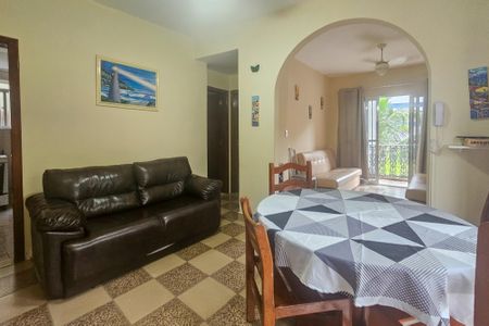 Sala de apartamento para alugar com 1 quarto, 65m² em Vila Julia, Guarujá