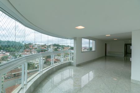 Varanda da Sala de apartamento à venda com 4 quartos, 195m² em São Luiz, Belo Horizonte