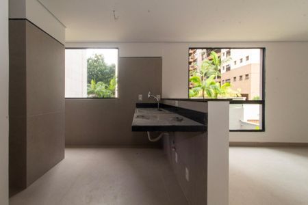 Cozinha de apartamento à venda com 2 quartos, 68m² em Lourdes, Belo Horizonte