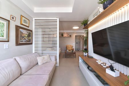 Sala de TV de apartamento à venda com 2 quartos, 105m² em Jardim Caravelas, São Paulo