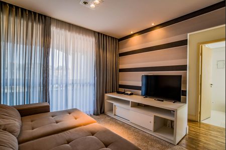 Sala de apartamento à venda com 2 quartos, 82m² em Vila Valparaíso, Santo André