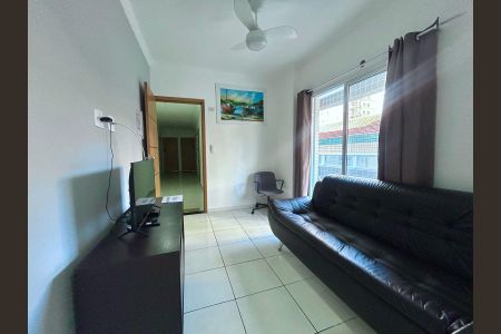 Sala de apartamento para alugar com 1 quarto, 39m² em Boqueirão, Praia Grande