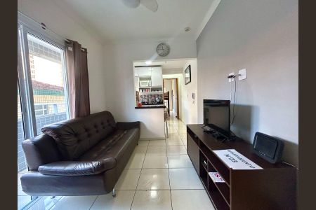 Sala de apartamento para alugar com 1 quarto, 39m² em Boqueirão, Praia Grande