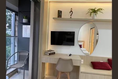 Sala de kitnet/studio à venda com 1 quarto, 24m² em Brooklin, São Paulo