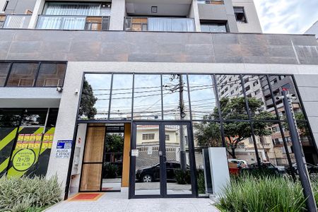 Studio à venda com 29m², 1 quarto e 1 vagaFachada - Plaquinha
