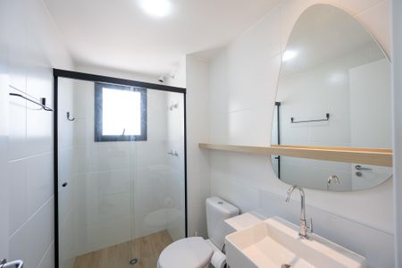 Studio para alugar com 25m², 1 quarto e sem vaga Studio para alugar com 25m², 1 quarto e sem vagaBanheiro Social