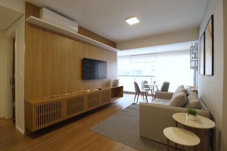 Sala de apartamento à venda com 1 quarto, 53m² em Indianópolis, São Paulo