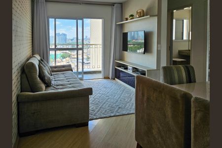 Sala de apartamento à venda com 3 quartos, 60m² em Vila Scarpelli, Santo André