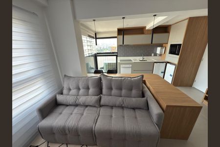 Sala de apartamento para alugar com 1 quarto, 35m² em Indianópolis, São Paulo