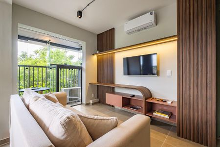 Sala/Cozinha de apartamento para alugar com 1 quarto, 42m² em Pinheiros, São Paulo