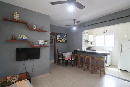 Sala de apartamento para alugar com 2 quartos, 64m² em Mar E Céu, Guarujá