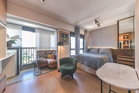 Sala de kitnet/studio à venda com 1 quarto, 29m² em Brooklin, São Paulo