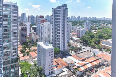 Varanda - Vista de apartamento à venda com 1 quarto, 48m² em Santo Amaro, São Paulo