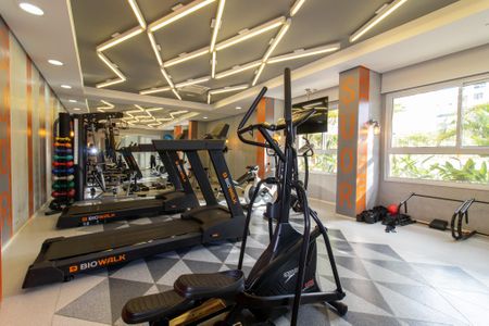 Studio para alugar com 45m², 1 quarto e 1 vaga Studio para alugar com 45m², 1 quarto e 1 vagaÁrea comum - Academia